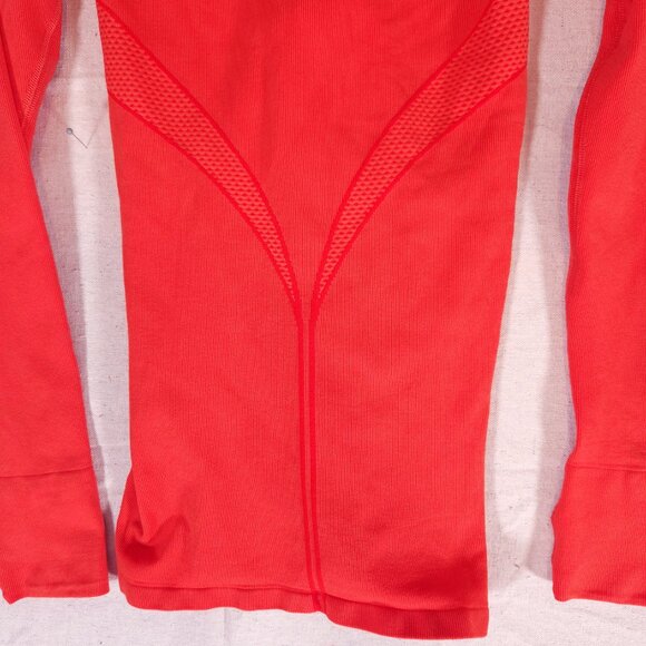 Athleta Twist Half Zip Hoodie Womens XS Orange Thumbholes Athleisure Pullover - Picture 10 of 13